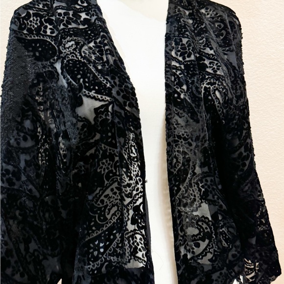 Miss Me - Velvet Fringe Kimono - Amazing quality, unique find! Size Small - Picture 4 of 13